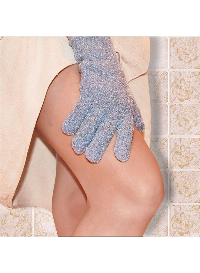 Evridwear Exfoliating Dual Texture Bath Gloves for Shower, Spa, Massage and Body Scrubs, Dead Skin Cell Remover, Gloves with Hanging Loop (3 Pairs)  - Image 4
