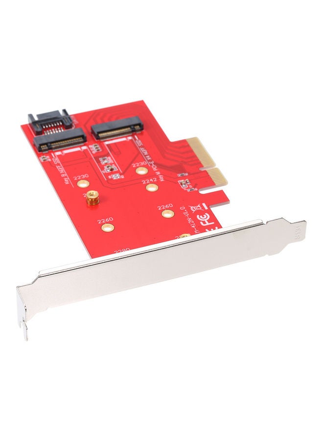 بطاقة محول M.2 NVME NGFF SSD B أحمر - Image 4
