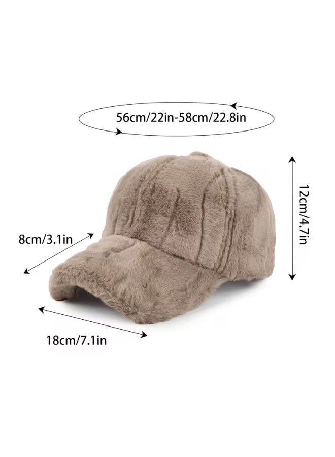 Women's winter baseball cap in white - Image 4