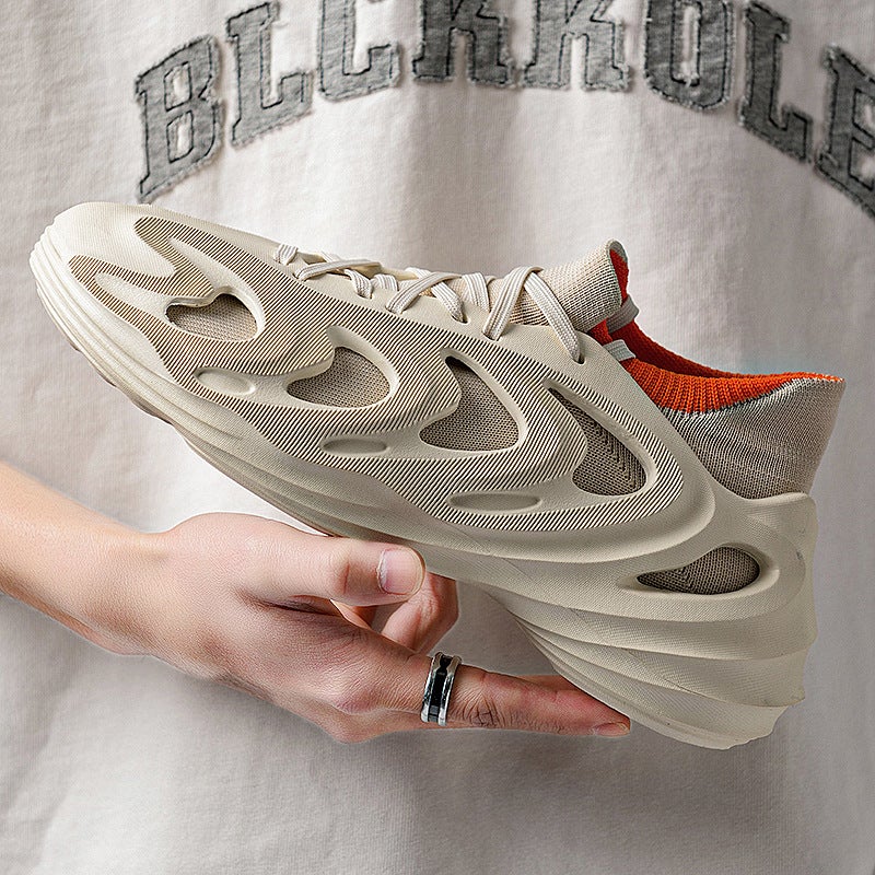Plus Size Fly Woven Hole Shoes Men'S Shoes 2024 Spring And Youth Fashion Trend One Shoes Two Wear Coconut Shoes - Image 2