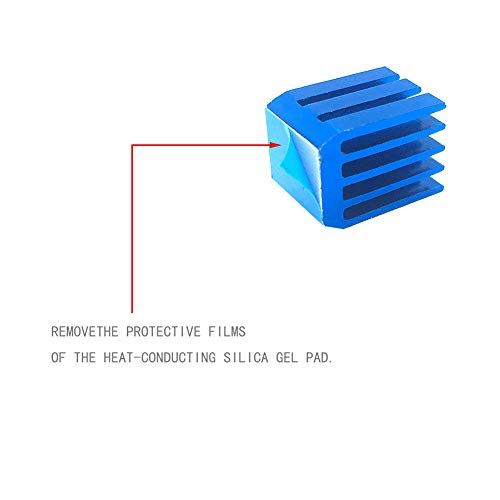 SGTKJSJS 3D Printer Heatsink Kit + Thermal Conductive Adhesive Tape, Cooler Heat Sink Cooling TMC2130 TMC2100 A4988 DRV8825 TMC2208 Stepper Motor Driver Module (22pcs) - Image 4