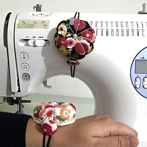 FeiHong 2 Packs Wrist Strap Pin Cushions Sewing Wearable Pincushion Needle Cushion with Elastic Wrist Belt - Image 4