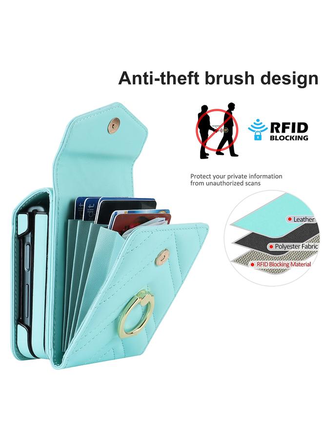 إيروريكس جراب لهاتف Motorola Razr 40 مزود بفتحة بطاقة RFID على شكل حرف V مع حامل حلقي - Image 5