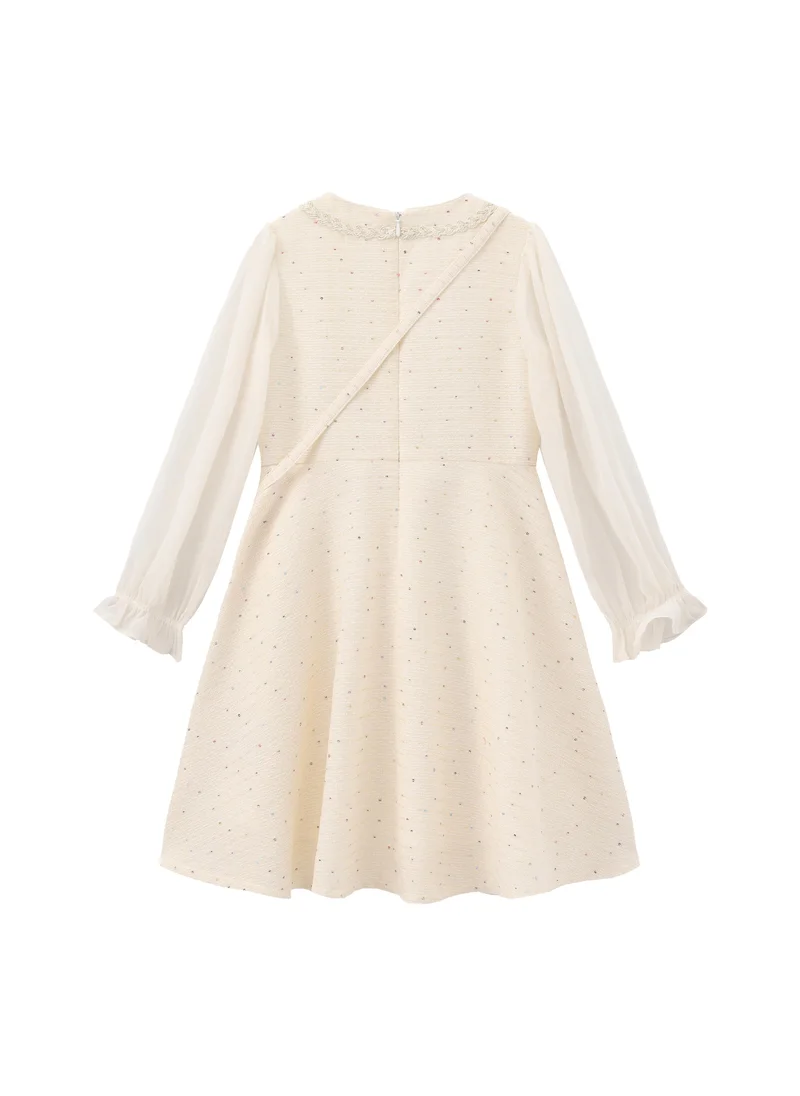 Balabala cream Kids Girls Woven one-piece dress for Women | Best Price UAE