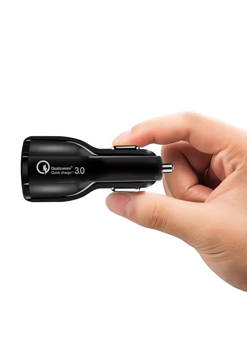 iBRIT 65 Watt Quick Car Charger with (QC 3.0) UAB-A and (PD 20W) USB-C Port, iBRIT IBQKCCHA Car Changer - Black  - Image 2