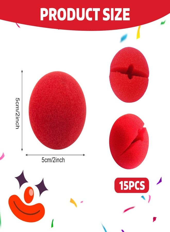 إيلاندي 15 قطعة من أنف مهرج السيرك الأحمر الإسفنجي، دعامة سحرية لحفلات التنكر، إكسسوارات تنكرية، مستلزمات أزياء، ديكورات الهالوين - Image 2