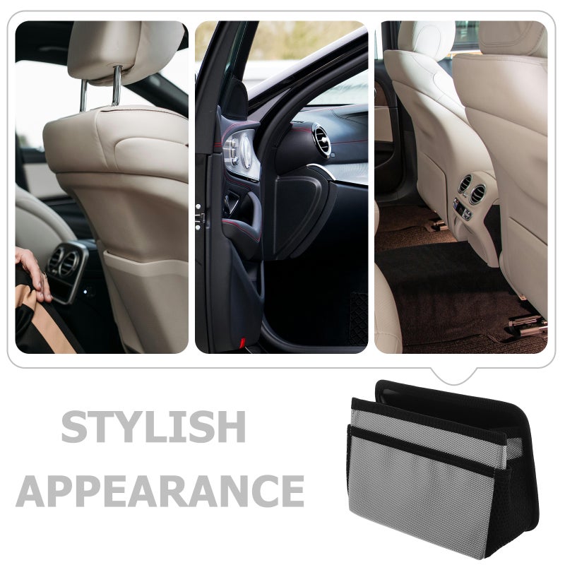 Foldable Car Trash Can Back Seat Organizer Multifunctional Car Storage Box For Snacks Drinks And Tissues Oxford Fabric Car Storage Bin Space-Saving Hanging Box - Image 5
