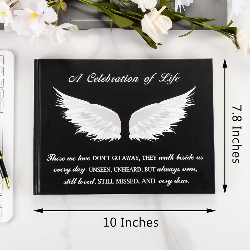 SOITIS Funeral Guest Book for Memorial Service Celebration of Life Guest Book 80 Pages Funeral Sign-in Book - A Celebration of Life - Image 2