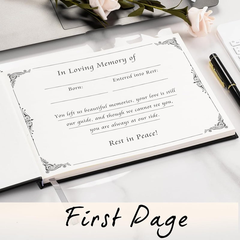 SOITIS Funeral Guest Book for Memorial Service Celebration of Life Guest Book 80 Pages Funeral Sign-in Book - A Celebration of Life - Image 4