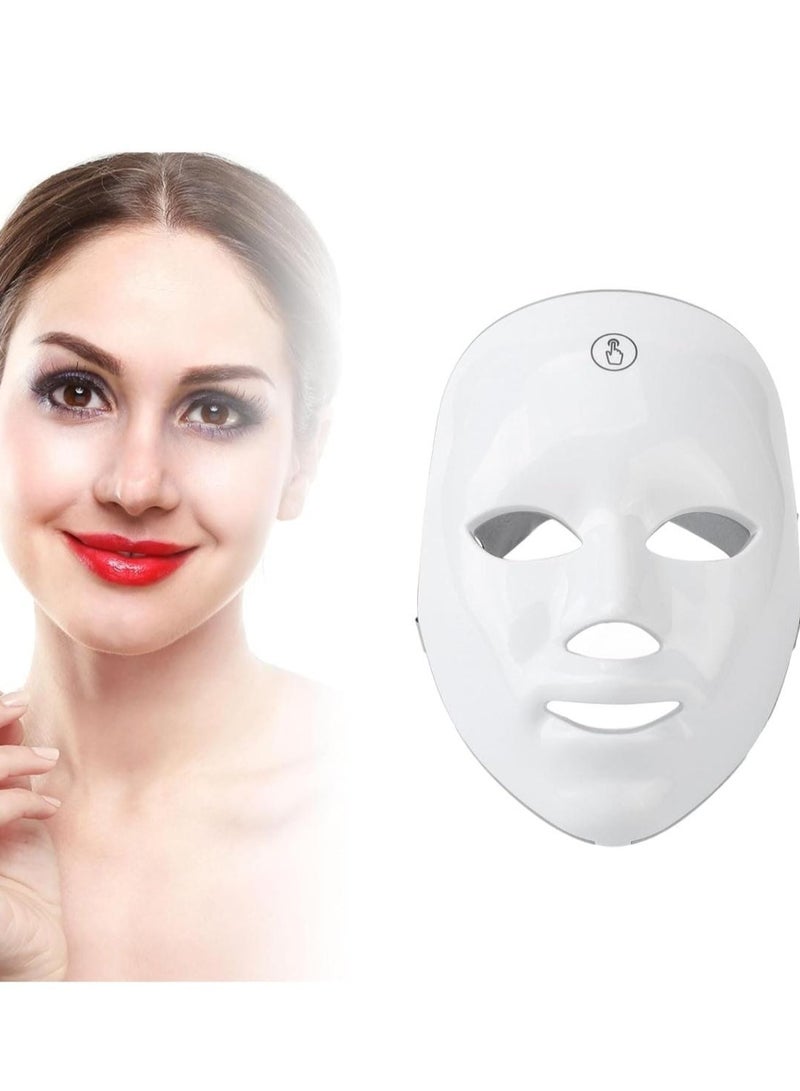 LED Face Mask Light Therapy, LED Facial Skin Care Mask with 7 Color Light Therapy, Photon LED Mask for Acne Reduction Anti Wrinkles - Image 1