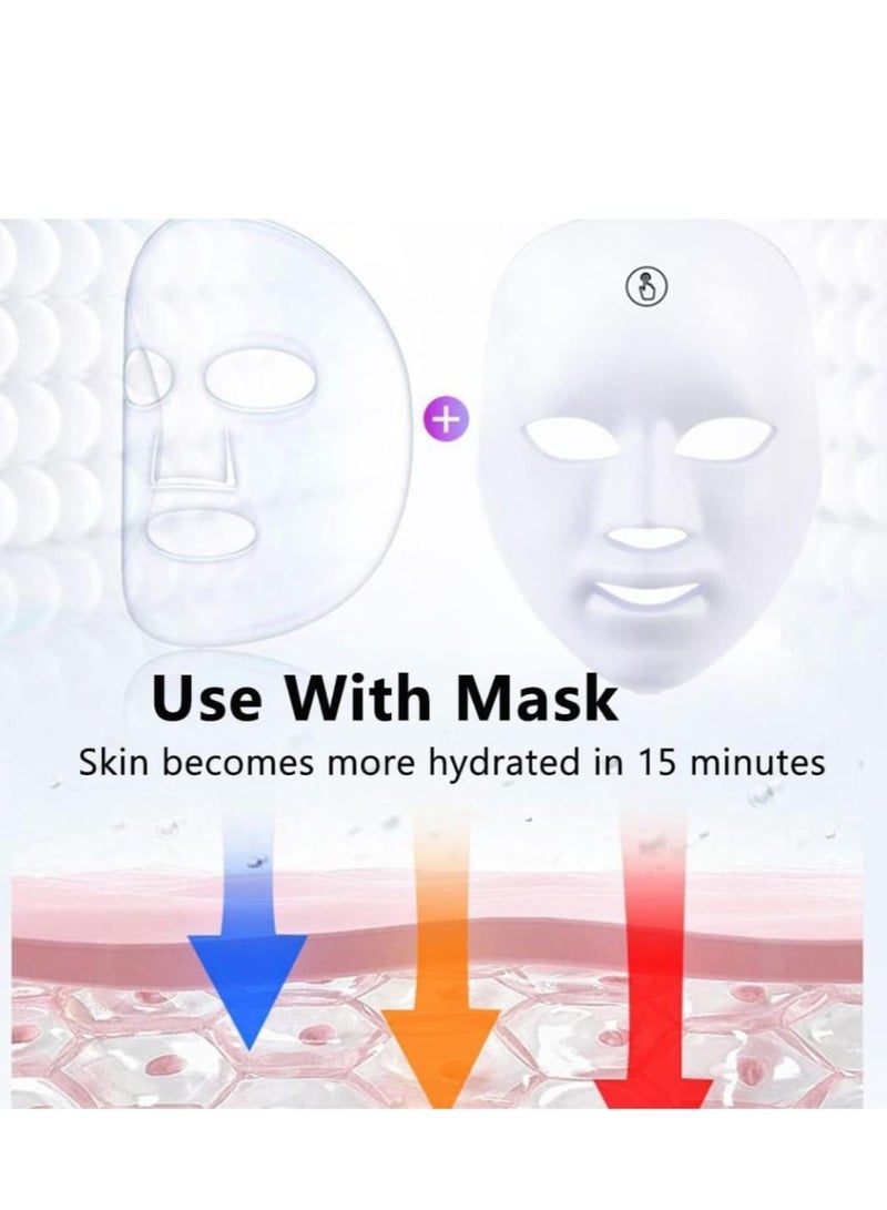 LED Face Mask Light Therapy, LED Facial Skin Care Mask with 7 Color Light Therapy, Photon LED Mask for Acne Reduction Anti Wrinkles - Image 5