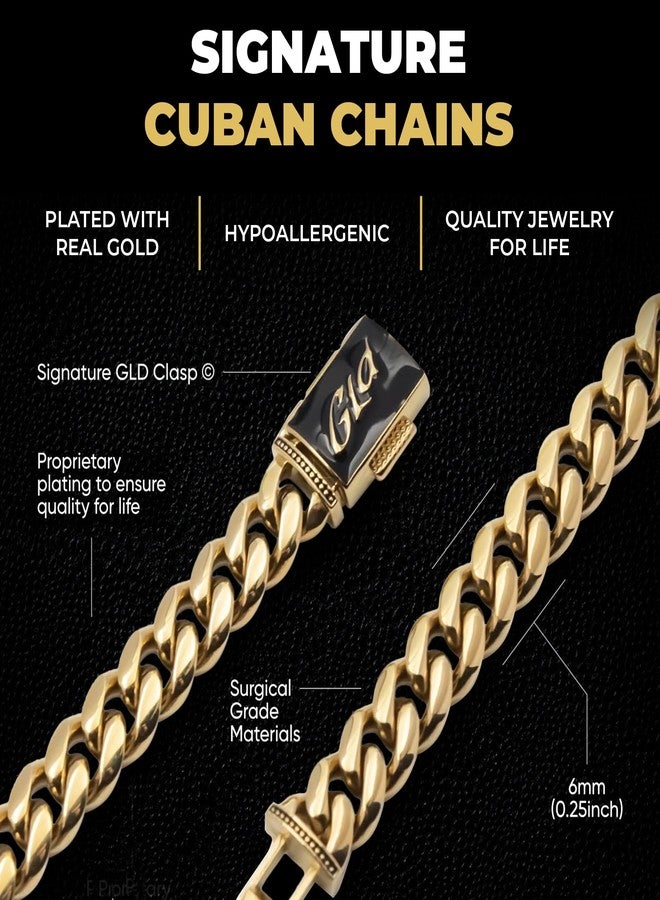 GLD Cuban Link Chain for Men and Women - Gold-Plated Micro Cuban Chain with Premium Storage Travel Pouch - -Proof Clasp, Sweat-Proof and Fade-Resistant - Lifetime Quality, Designed in Miami - Image 3