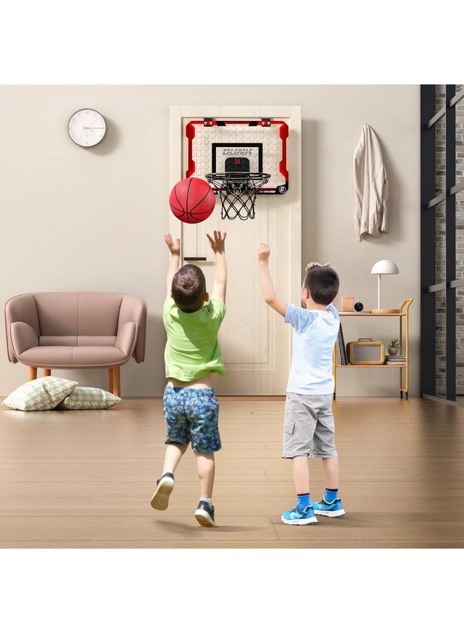 TEMI Basketball Hoop Indoor, Mini Basketball Hoop With 4 Balls & Electronic Scoreboard, Over The Door Basketball Hoop, Basketball Toys For Boys Girls Age 5 6 7 8 9 10 11 12 - Kids & Teens Gift Ideas - Image 3