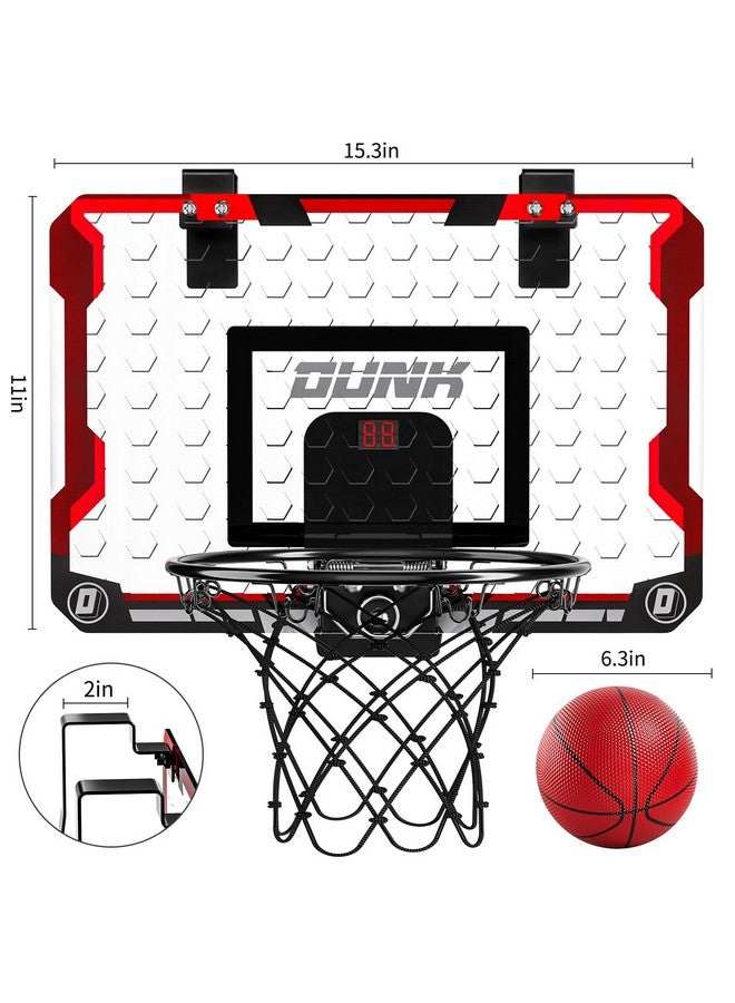 TEMI Basketball Hoop Indoor, Mini Basketball Hoop With 4 Balls & Electronic Scoreboard, Over The Door Basketball Hoop, Basketball Toys For Boys Girls Age 5 6 7 8 9 10 11 12 - Kids & Teens Gift Ideas - Image 2
