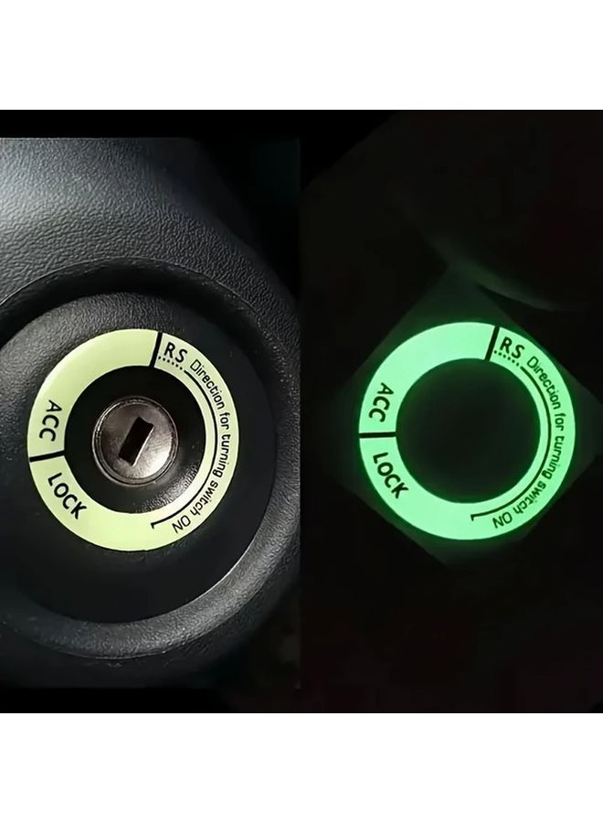 1pc Fluorescent Ignition Key Ring High Quality Durable Design Vinyl Luminous Car Motorcycle Decal Night Visibility Accessory Electric Scooter Drop On Sticker - Image 5