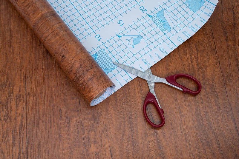 Decoroom 17.71" X 590" Peel and Stick Wood Grain Contact Paper Brown Wooden Look Wallpaper Self-Adhesive Decorative Wood Wallpaper Removable Vinyl Film Easy to Apply for Old Furniture Kitchen Cabinets - Image 2