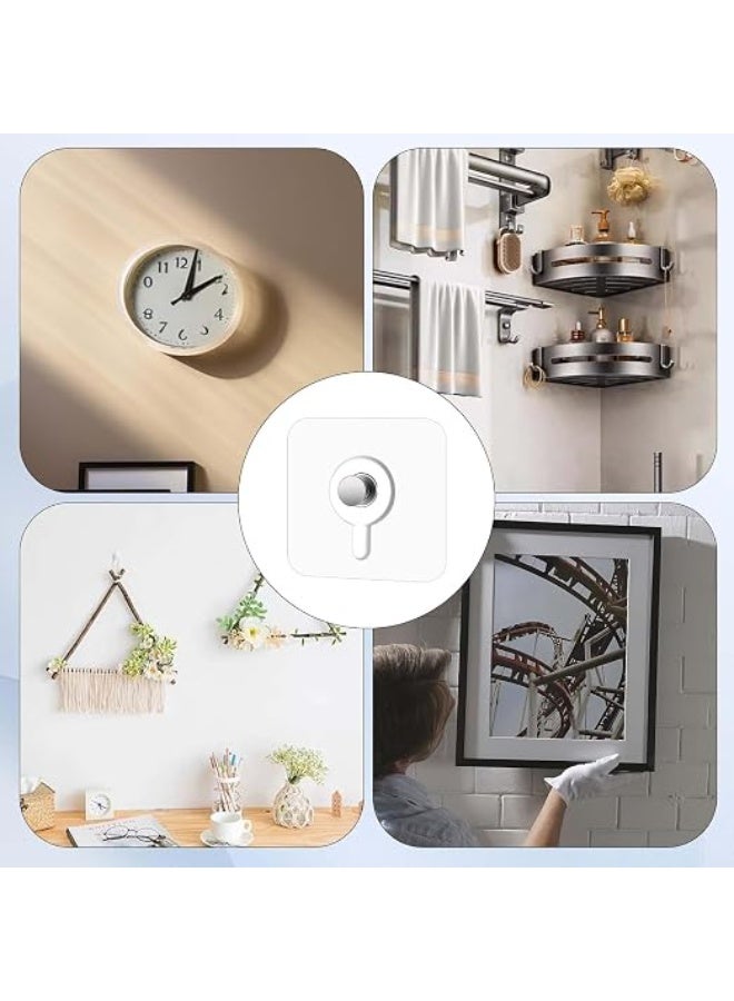18 Pcs Transparent Adhesive Wall Hooks, Heavy Duty Self-Sticking Hangers, Waterproof & Rustproof - Image 3