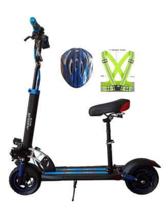 سكوتر كهربائي قابل للطي من أستر، محرك 2000 واط، بطارية 48 فولت 13 أمبير في الساعة مع مكبر صوت بلوتوث، سرعة 50 كم، إطارات الطرق الوعرة تأتي مع خوذة وحزام أمان مجانًا - pzsku/ZB86D7663EA94D68C124EZ/45/_/1716431687/defc2770-aa6c-465f-a1ce-0476686ce234