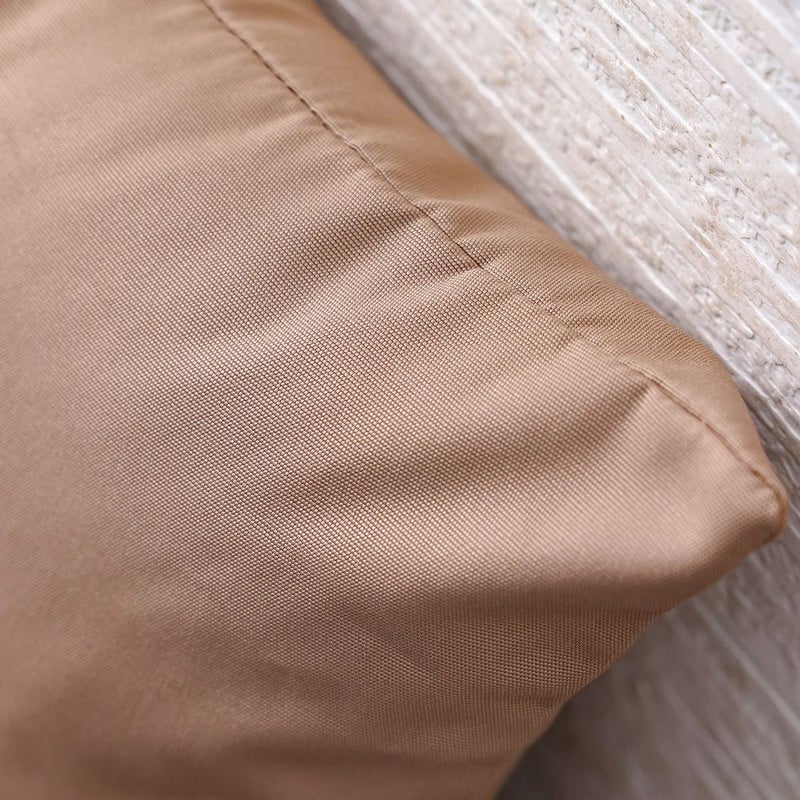 DANUBE HOME Toss Pillow With Zipper Without Piping 45X45Cm - Solid Brown, Sleek Zippered Toss Pillow, 100% Polyester Fabric, For Outdoor Sofas And Balcony Chairs - Image 4