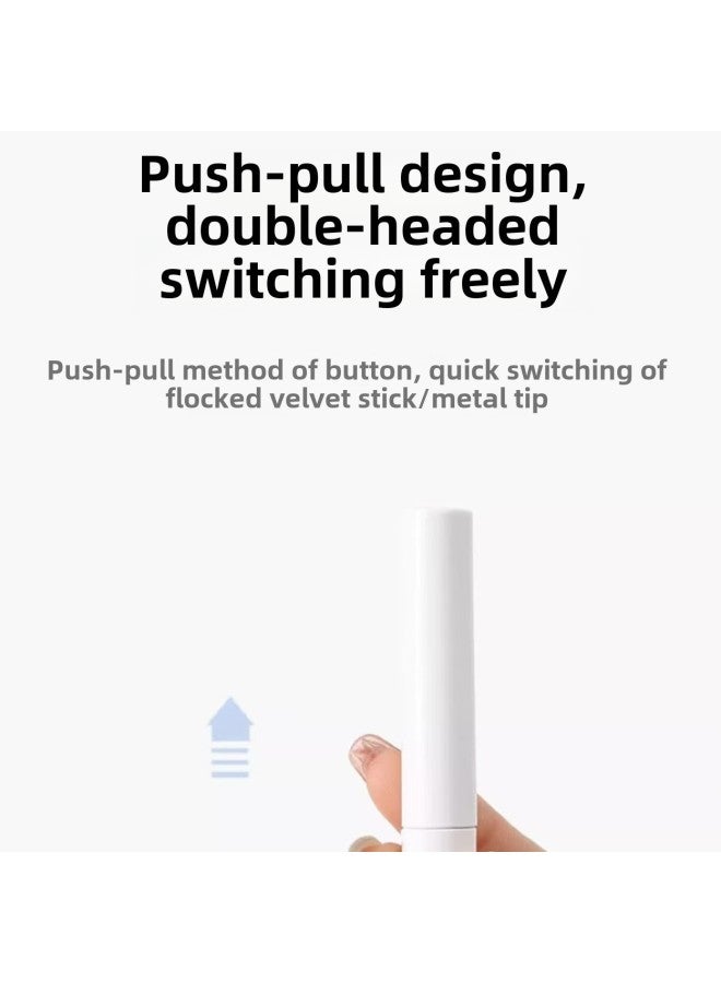 Cross Border Bluetooth Headset Generation Cleaning Pen Earbuds CleanPen Keyboard Cleaner Earbud Cleaning Pen-Color:White (pearl Bag)  - Image 3