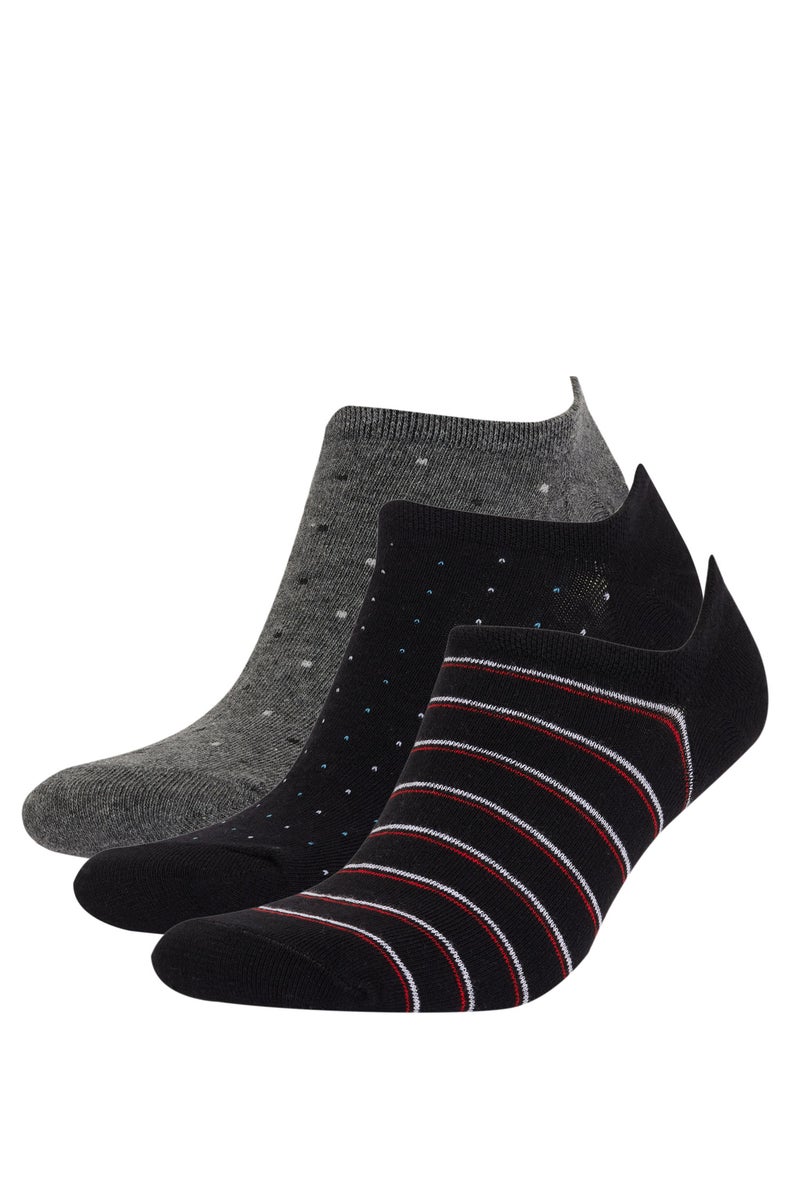 DeFacto Multicolour Man Man Striped 3 piece Step Socks Casual - Image 1