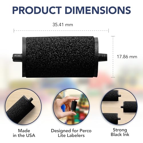 Perco Lite Pricing Gun Labeler Ink Rolls - Preferred Replacement Inkers for Perco Lite Price Tag Gun, Easy & Convenient Messy Free Ink Refill Even for Beginners (Pack of 4 Inkers) - Image 3