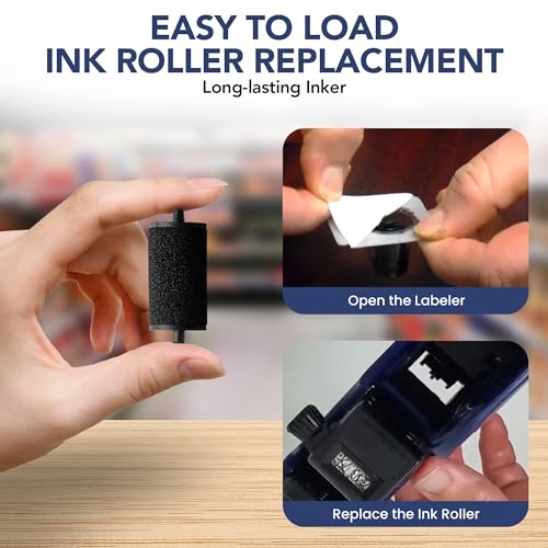Perco Lite Pricing Gun Labeler Ink Rolls - Preferred Replacement Inkers for Perco Lite Price Tag Gun, Easy & Convenient Messy Free Ink Refill Even for Beginners (Pack of 4 Inkers) - Image 5