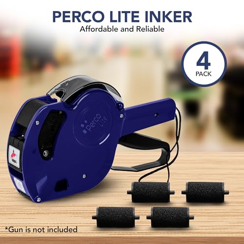 Perco Lite Pricing Gun Labeler Ink Rolls - Preferred Replacement Inkers for Perco Lite Price Tag Gun, Easy & Convenient Messy Free Ink Refill Even for Beginners (Pack of 4 Inkers) - Image 4