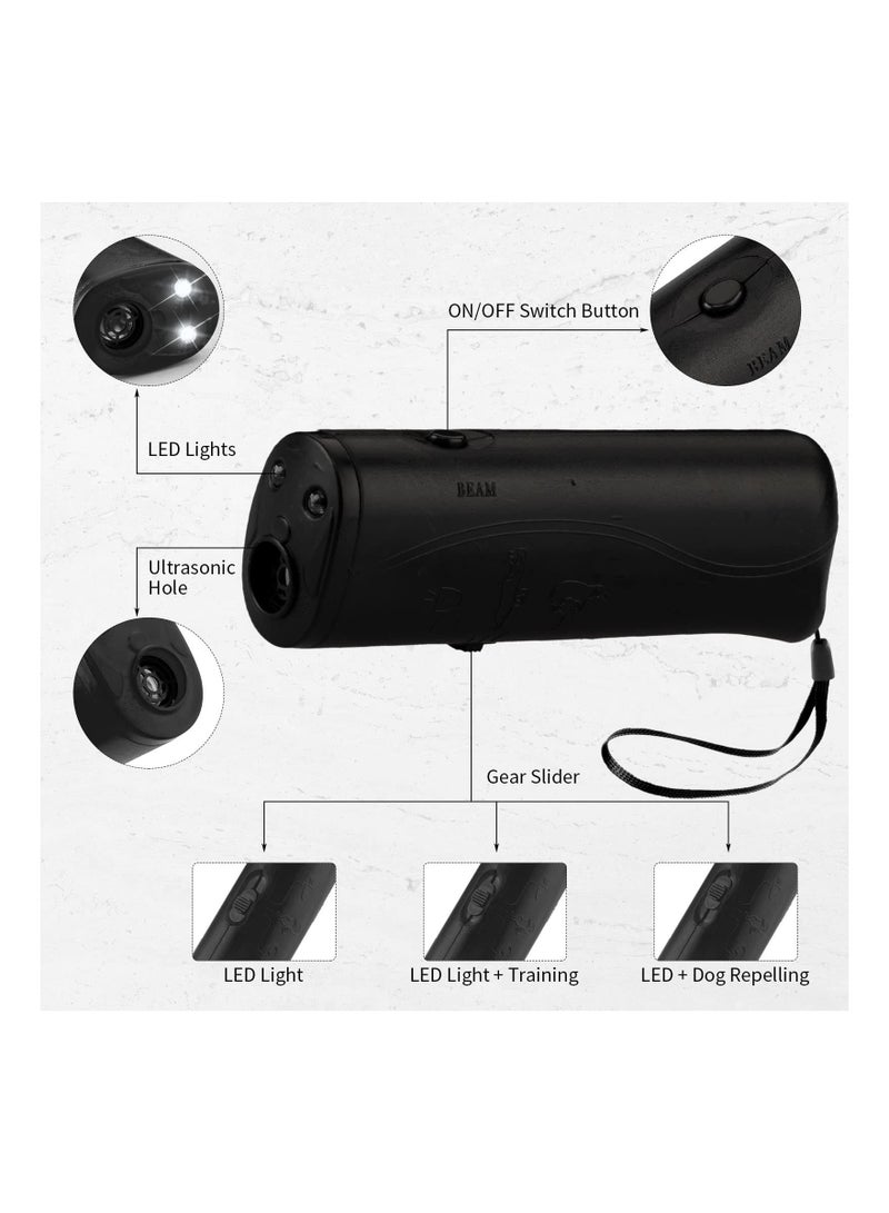 Excefore LED Ultrasonic Dog Trainer Device, 2 Pcs Handheld 3 in 1 Dog Training Device Dog Barking Control Devices with LED Flashlight for Dog Puppy Stop Barking Training Tool - Image 2