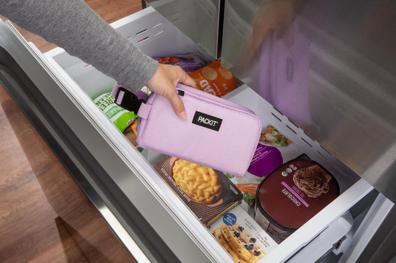 PackIt Freezable Snack Box, Lavender, Built with EcoFreeze Technology, Collapsible, Reusable, Zip Closure with Buckle Handle, Designed For Work Snacks, Fresh Snacks On the Go, Adults, and All Ages - Image 4