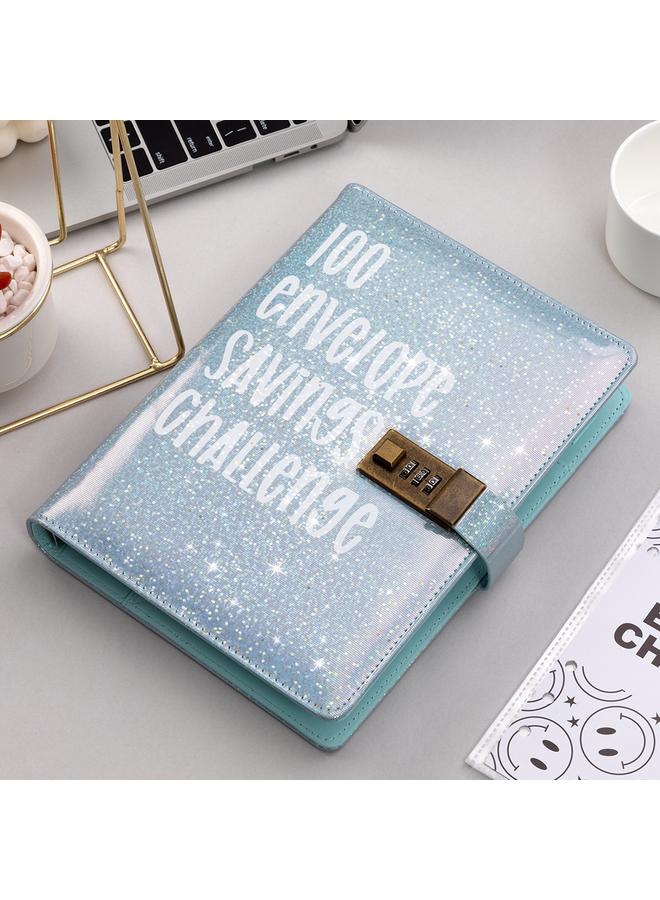 Bluejw Cross-border 100 Envelope Challenge 100 Notepad Password Lock Hand Ledger Loose-leaf Savings. - Image 1