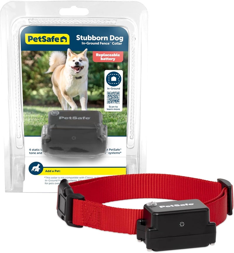 PetSafe Stubborn Dog In-Ground Fence Receiver Collar - Waterproof with Tone, Vibration, and Static Correction for Dogs 8lbs and Up - Image 1