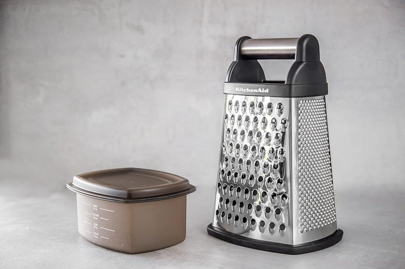 KitchenAid Cheese Grater with Container and Lid, 4-Sided - Image 4