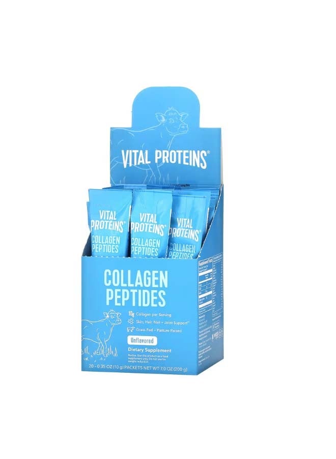 فيتال بروتينز Collagen Peptides Unflavored 20 Packets 0.35 oz 10 g Each - Image 1
