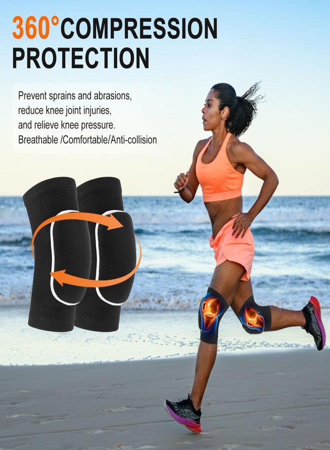 HISFFOG Volleyball Knee Pads for Women, Men, Youth, Girls, Kids, Knee brace for Volleyball Basketball Football Dance Yoga Tennis Running Cycling Workout Climbing Wrestling - Image 4