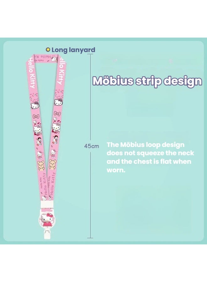 هالو كيتي الكرتون قابل للسحب الحبل حالة بطاقة النقل العام مع شخصيات رائعتين سوبر لطيف مريحة للغاية واقية لبطاقتك - Image 2