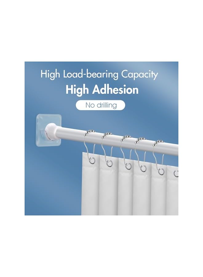 erorex Adhesive Shower Curtain Rod Holder, 4 Pack Curtain Rod Holder No Drill on Wall (Not Included Rod)  - Image 5