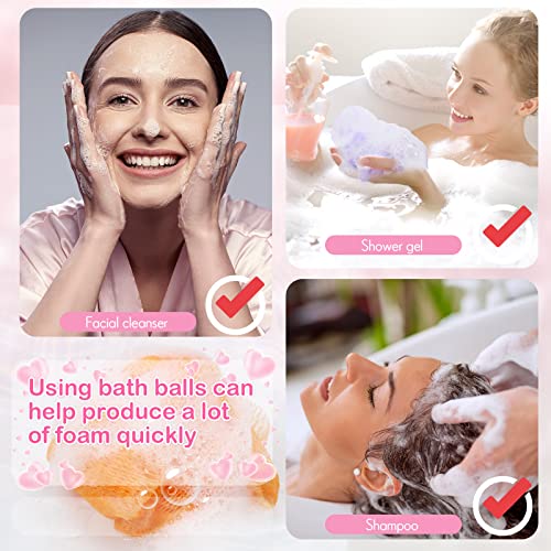 Raiten 36 Pack Mini Shower Loofah Bulk Small Bath Sponge Assorted Colors Exfoliating Mesh Loofah Sponge Travel Shower Puff Colorful Bath Pouf Body Wash Multi Color Bath Scrubber for Women - Image 5