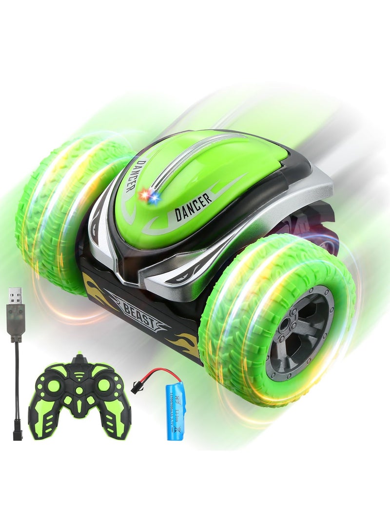 Excefore RC Stunt Car, Remote Control Car, Electric RC Cars, 2.4GHz 360° Rotating RC Stunt Car, with LED Headlights Drift Stunt Flipping Car Toy for 3 4 5 6 7 8-12 Year Old Kids - Image 1