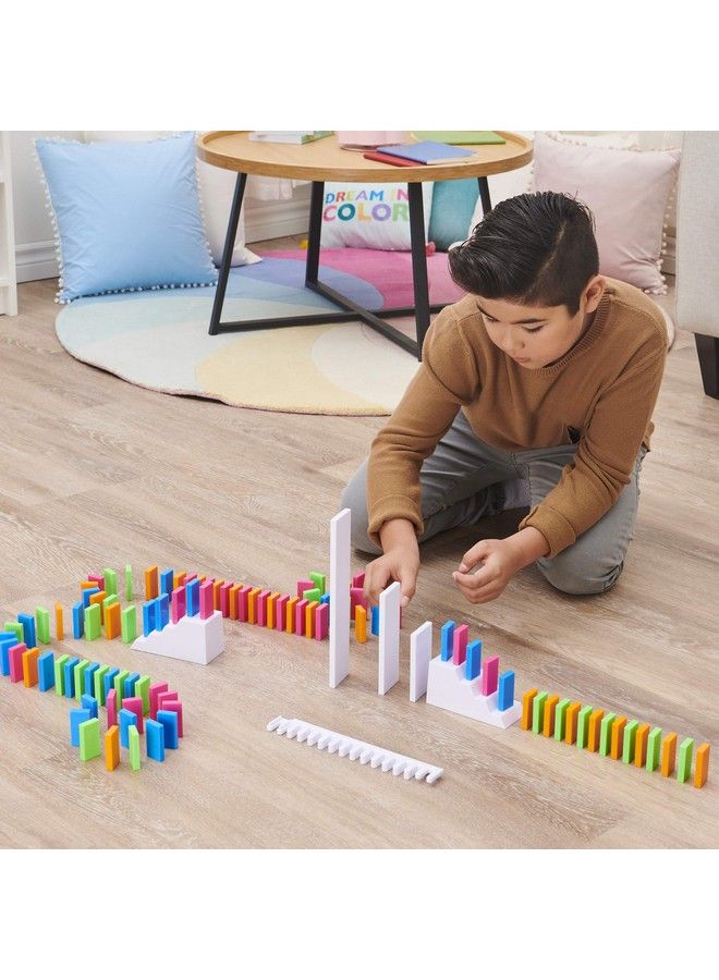 Spin Master Games H5 Domino Creations 100Piece Neon ; Kids Games For Game Night ; Building Toys For Outdoor Games ; Lily Hevesh Dominoes Set For Adults & Kids Ages 5+ - Image 4