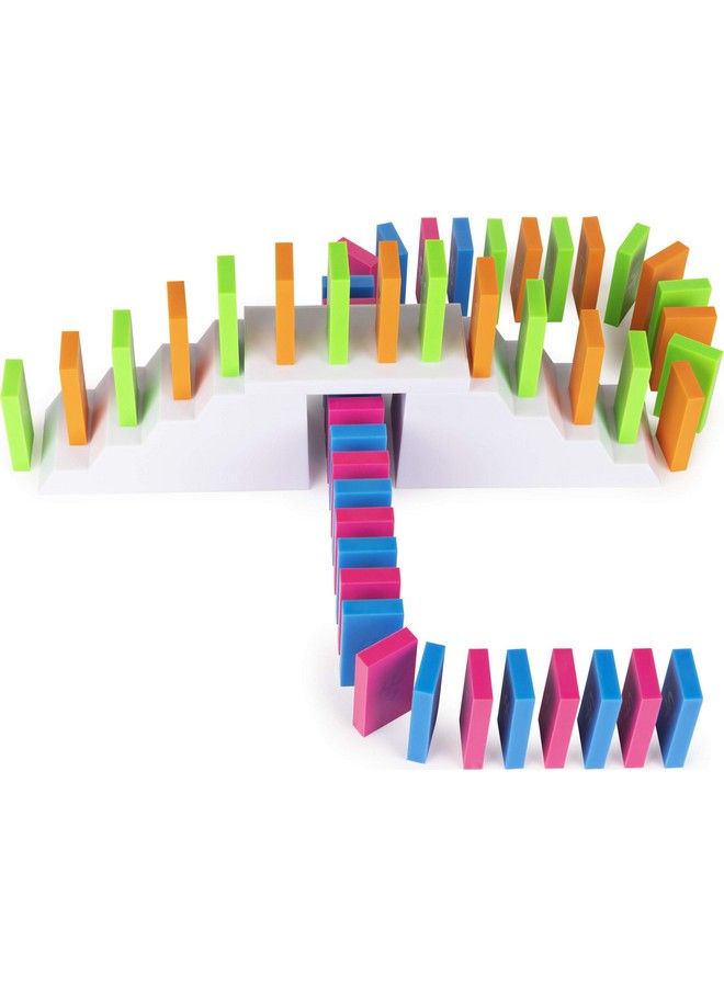 Spin Master Games H5 Domino Creations 100Piece Neon ; Kids Games For Game Night ; Building Toys For Outdoor Games ; Lily Hevesh Dominoes Set For Adults & Kids Ages 5+ - Image 5
