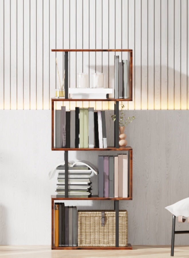 Ammar Space Bookshelves 5 Tier Bookcases Bookshelf Floor Standing Display Storage Shelves Bookcase Home Decor Furniture Plant Stand - Image 5