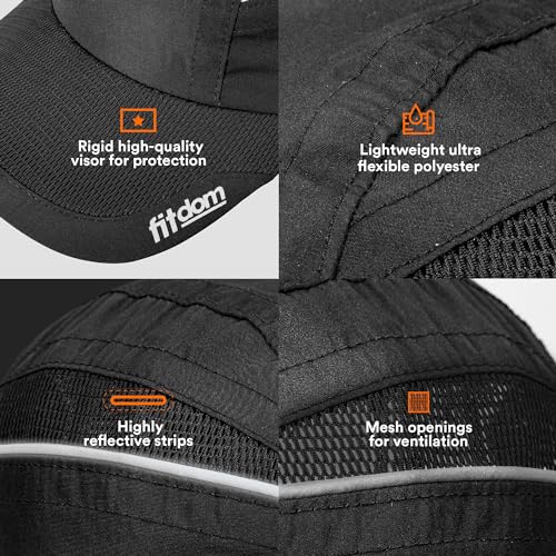 Fitdom Lightweight All Sports Cap Perfect Hat for Running, Hiking, Tennis, Golf & More Black - Image 5