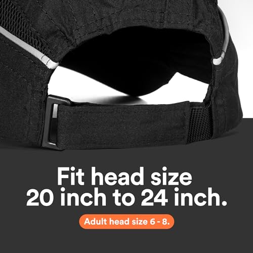 Fitdom Lightweight All Sports Cap Perfect Hat for Running, Hiking, Tennis, Golf & More Black - Image 4