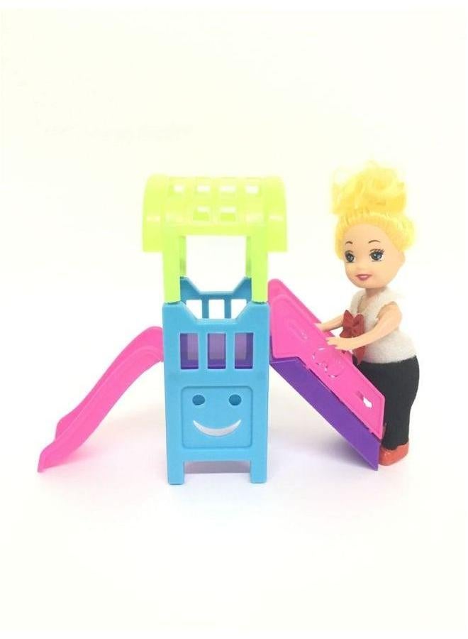 Toy Accessories Slide Doll Amusement Park Suitable For 10cm Park-Color:Products Do Not Contain Dolls  - Image 4