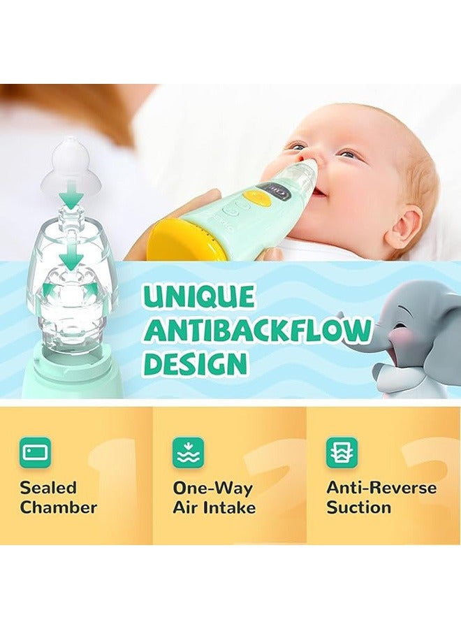 Baby Nasal Aspirator, Electric Nose Suction with 3Pcs Silicone Nose Tips, 3 Levels of Suction, Music Soothing Function Rechargeable Portable for Newborns, Toddlers, Clear Nasal Congestion - Image 3
