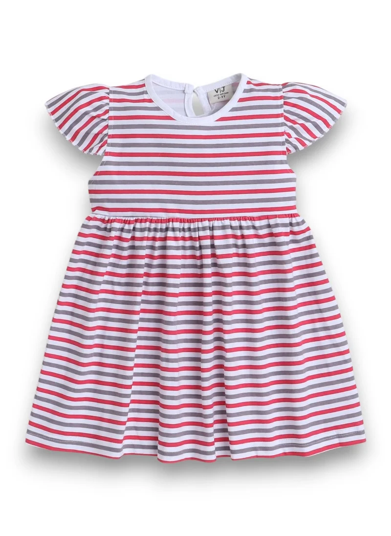 Victor And Jane  GIRLS 2 PACK DRESS - Printed Flutter-Sleeve Dress for Women | Best Price UAE