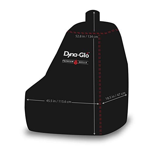 Dyna-Glo DG1382CSC Vertical Offset Charcoal Smoker Grill Cover, Fits Size Up to: 45.5in W x 18.5in D x 48.9in H, Black - Image 2