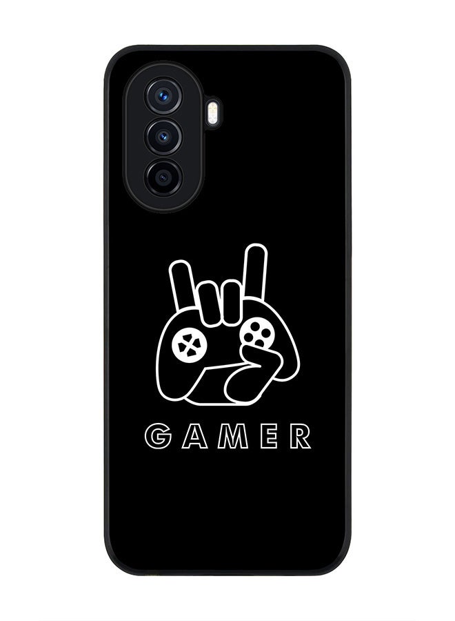 Stylizedd Rugged Black Edge case for Huawei nova Y71, Slim fit Soft Case Flexible Rubber Edges Anti Drop TPU Gel Thin Cover - Gamer  - Image 1