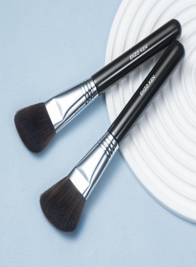 ENZO KEN Angled Contour Brush, Sculpting Brush, Fluffy Blush Brushes, Soft Hair Makeup Brush, Detail Blush Brush, Fluffy Powder Brush for Cheeks, Contour Brushes for Makeup. (904A) - Image 2